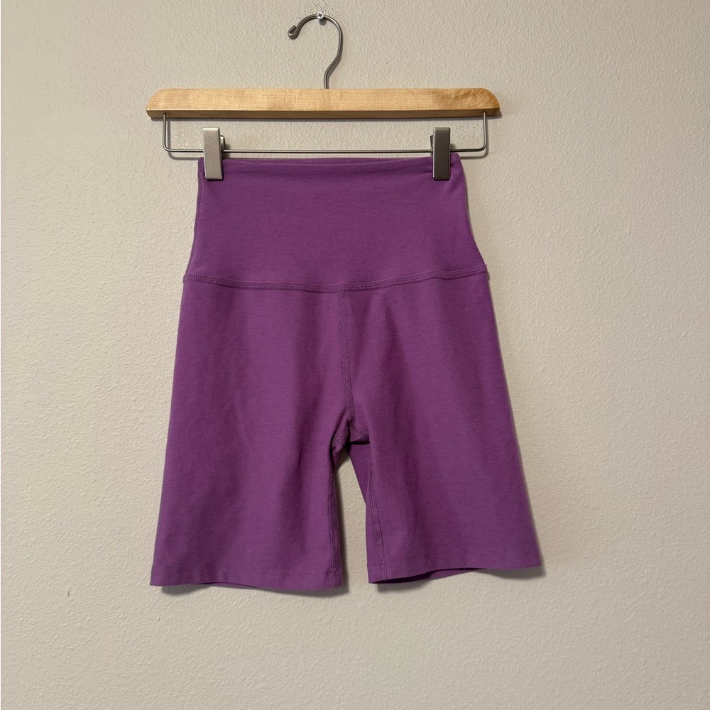 Beyond Yoga High-Rise Purple Bike Shorts